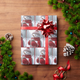 Snowman With Hot Chocolate Wrapping Paper