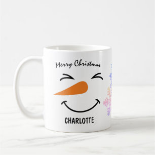 Snowman With Narrow Eyes, Merry Christmas Coffee Mug