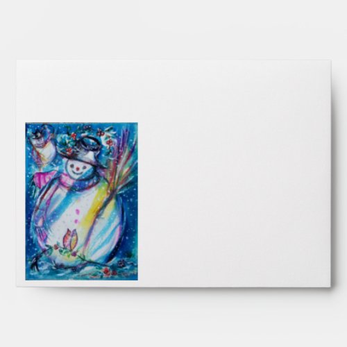 SNOWMAN WITH OWL ENVELOPE