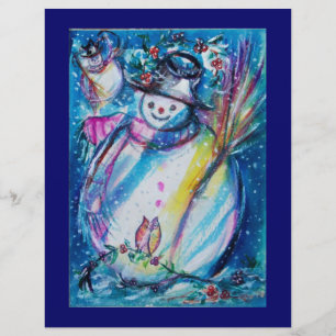 SNOWMAN WITH OWL FLYER