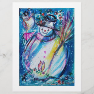 SNOWMAN WITH OWL FLYER