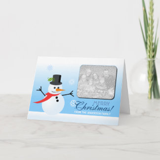 Snowman (with photo) holiday card