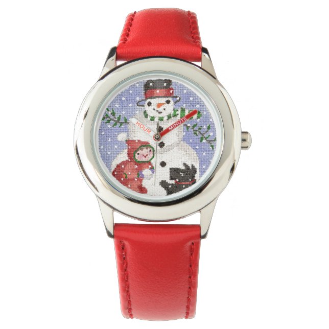 Snowman with Scottie Watch (Front)