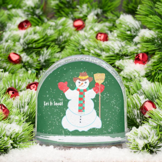 Snowman With Text Snow Globe (Christmas)