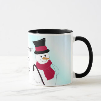 Snowman with Top Hat and Cane Mug