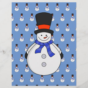 Snowman with top hat letterhead
