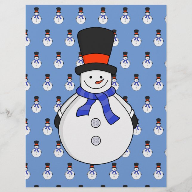 Snowman with top hat letterhead (Front)