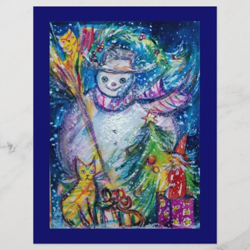 SNOWMAN WITH TOYS white blue yellow Flyer