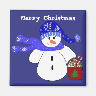 Snowman with Treats Magnet