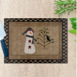 Snowman With Tree Glass Cutting Board<br><div class="desc">This Snowman With Tree Glass Cutting Board features my mouse drawn art and is perfect for a primitive country kitchen this Holiday Season.</div>