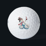 Snowman With Wine Christmas Funny Xmas Gift Golf Balls<br><div class="desc">Snowman With Wine Christmas Funny Xmas Gift</div>