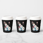 Snowman With Wine Christmas Funny Xmas Gift Paper Cups<br><div class="desc">Snowman With Wine Christmas Funny Xmas Gift</div>
