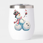 Snowman With Wine Christmas Funny Xmas Gift Thermal Wine Tumbler<br><div class="desc">Snowman With Wine Christmas Funny Xmas Gift</div>