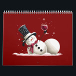 Snowman With Wine Christmas Gift Xmas Holiday  Calendar<br><div class="desc">Snowman With Wine Christmas Gift Xmas Holiday</div>