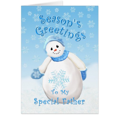 Snowman Wonderland for Father Christmas Card