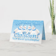 Snowman Wonderland For Granddaughter Card at Zazzle