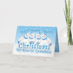 Snowman Wonderland for Grandson Card