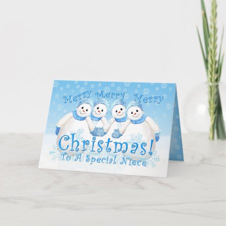 Snowman Wonderland For Niece Card