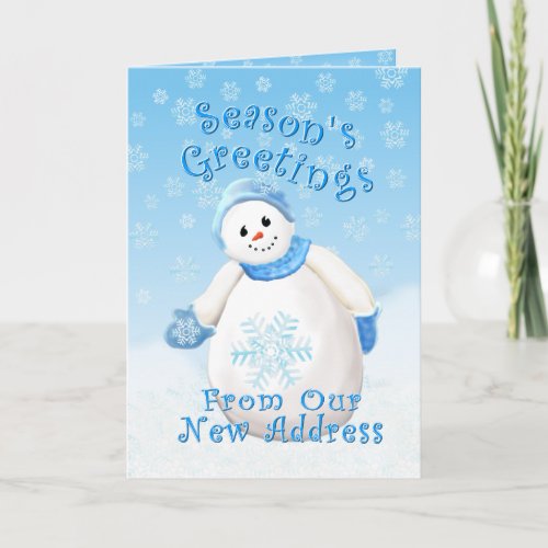 Snowman Wonderland From New Address Christmas Card