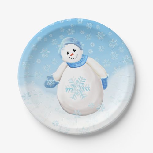 Snowman Wonderland Paper Plates