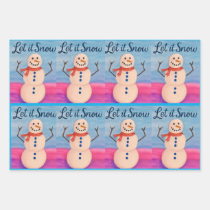 Snowman Wonderland  Wrapping Paper Sheets