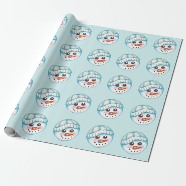 Snowman Wrapping Paper (Unrolled)