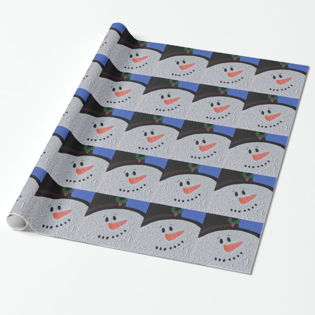 Snowman Wrapping Paper (Unrolled)