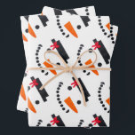 Snowman Wrapping Paper<br><div class="desc">This snowman wrapping paper evokes a warm, joyful feeling of cozy winter days and festive cheer. Its bright, playful design brings to mind laughter-filled moments with loved ones, the crispness of fresh snow, and the magic of the holiday season. Wrapping gifts with this paper is like wrapping them in a...</div>