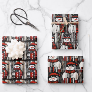 Snowman Wrapping Paper Sheets