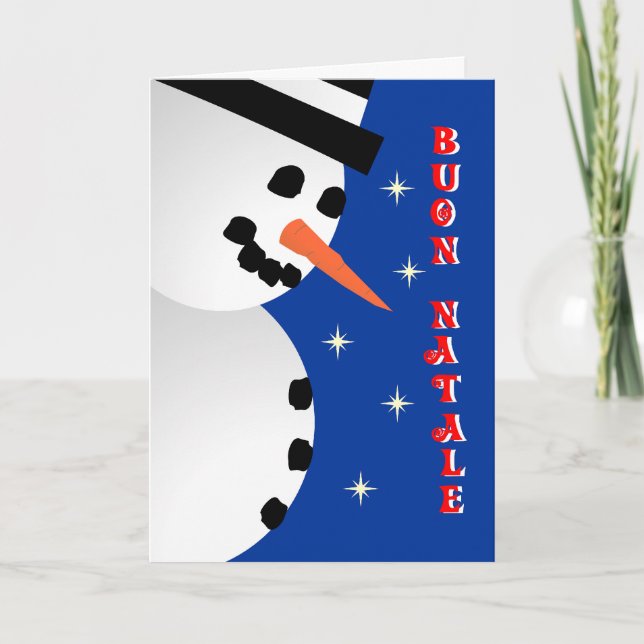 Snowman Xmas - Italian Holiday Card (Front)