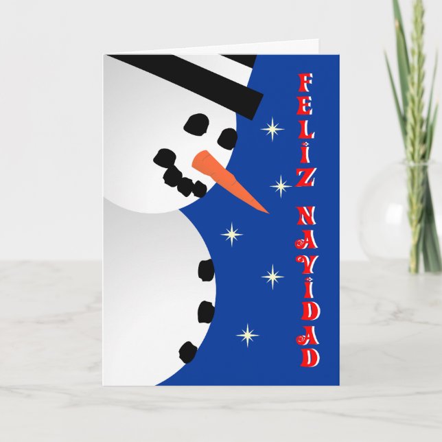 Snowman Xmas - spanish Holiday Card (Front)