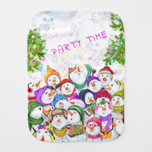 Snowmans Christmas Burp Cloth Gift