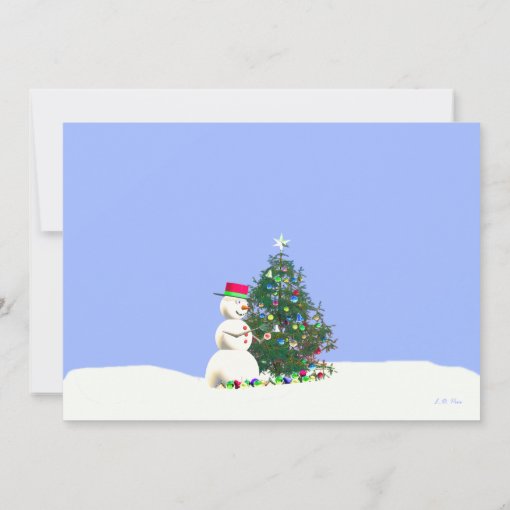 Snowman's Christmas Tree Trimming Invitation Zazzle