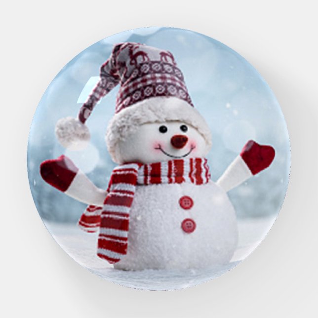 Snowman's Christmas Zazzle Paperweight (Front)