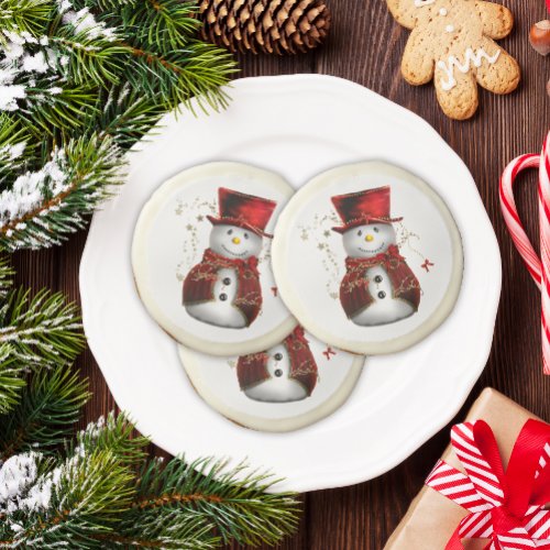 Snowmans Festive Delights Cute Sugar Cookie