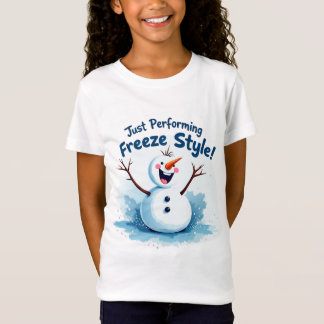 Snowman's Freeze Style Performance Art T-Shirt