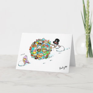 Snowman's Holiday Fun Greeting Card