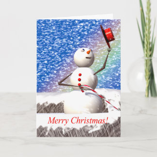 Snowman's Perfect Christmas Day Holiday Card