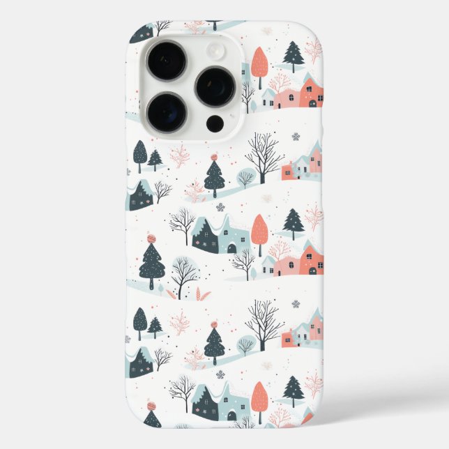 Snowmans & Snowflakes Seamless Pattern Case-Mate iPhone Case (Back)