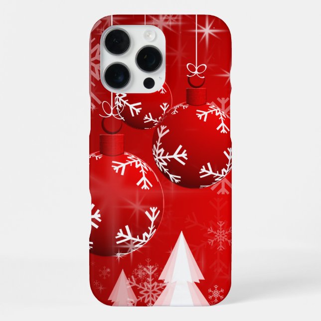 Snowmans & Snowflakes Seamless Pattern iPhone Case (Back)