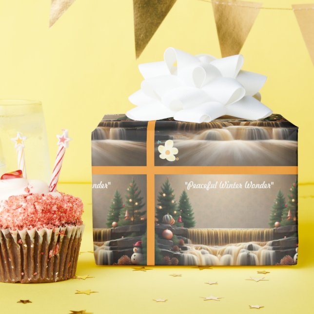 "Snowman's Winter Wonderland" Wrapping Paper (Birthday Party)