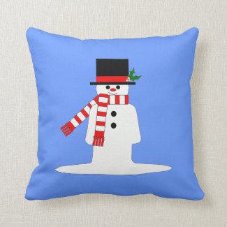 SnowmanThrow Pillow by Krimbles