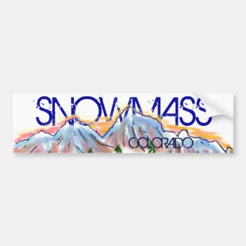 Snowmass Colorado Artistic Mountain Sticker by ArtisticAttitude at Zazzle