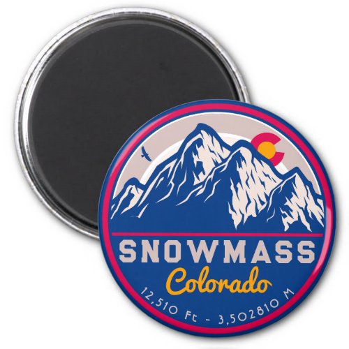 Snowmass Colorado Aspen rocky mountains Skiing Magnet