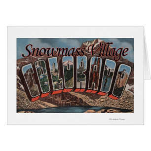 Snowmass, Colorado - Large Letter Scenes Cards
