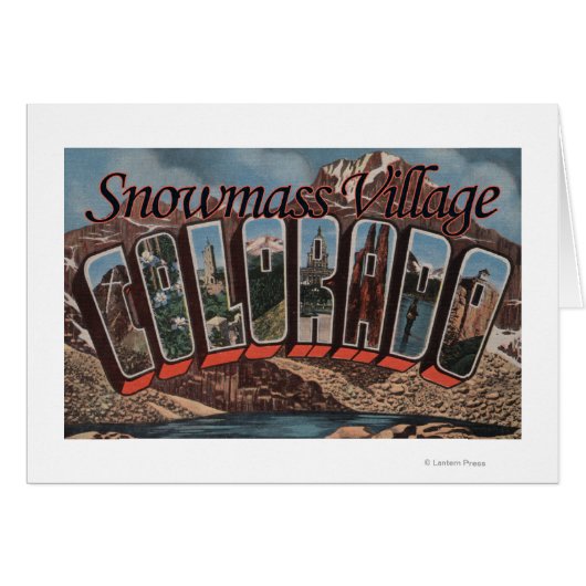 Snowmass, Colorado - Large Letter Scenes Cards (Front Horizontal)