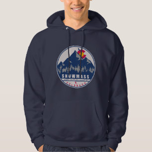 Snowmass Colorado Retro Sunset Ski Souvenirs Hoodie