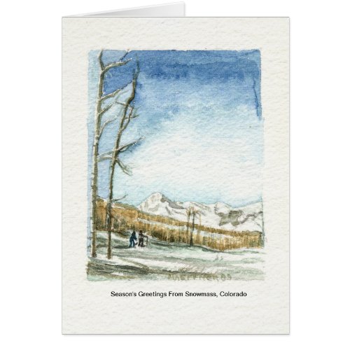 Snowmass Colorado Watercolor Image