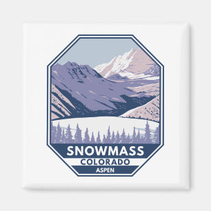 Snowmass Ski Area Winter Aspen Colorado Magnet