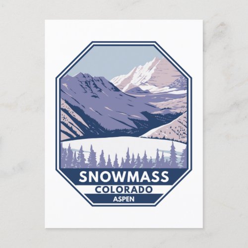 Snowmass Ski Area Winter Aspen Colorado Postcard